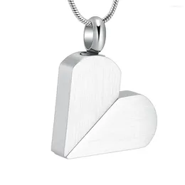 Pendant Necklaces Rotatable Heart To Dog Tag Stainless Steel Cremation Necklace Urn For Ashes Memorial Jewelry Women Men Engrvable