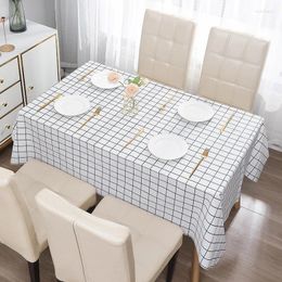 Table Cloth Musesh Isn Wind Waterproof And Oil Resistant Rectangular Camping White Chequered Dining Picnic