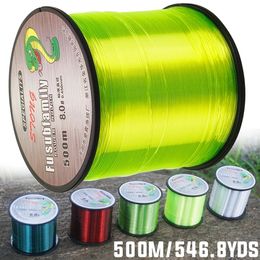 Braid Line 500m Fishing Line 2.64LB-39LB Fluorocarbon Coating Treatment Process Carbon Surface Nylon Line for Freshwater Saltwater Fishing 231201