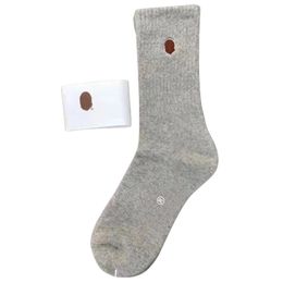 Wholesale Monkey Head Embroidered Witner Men's Thick Warm Wool Socks Vintage Christmas Socks Colored Socks Gift k4