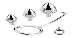 Anal hook butt plugs Set 5pcs in one Metal stainless steel hooks delay dual Uses Expansion Masturbation Lock Ring216U8437560