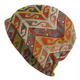 Berets Traditional Ethnic Pattern Beanies Caps Turkish Kilim Weaving Thin Hat Autumn Spring Bonnet Hats Men Women's Street Ski Cap