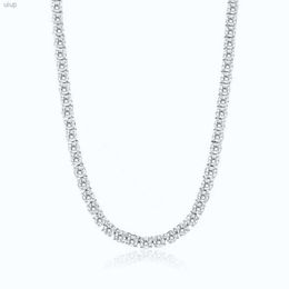 Iced Out Lab Grown Diamond Gar Certified Vvs 2/3/4/5/6mm Necklace Moissanite Tennis Chain for Women Men