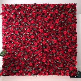 Wedding Event Floral Artificial Rose Flower Wall for Garden Backdrop Wedding Home Party Decoration 33