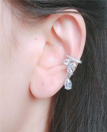 Top Quality 18K White Gold Horst Eye Cubic Zirconia Water Drop Cuff Earring Personalised Ear Cuff Womens Cuff Studs Jewellery Gifts 6104863