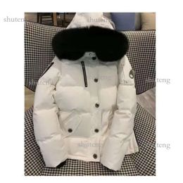 Winter Scissors Goose Down Down Jacket for Men and Women Short Couple Style Fur Collar Canadian Thickened Jacket Bread Jacket 747