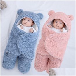 Blankets Swaddling Ddling Baby Slee Bag Born Wrap Sleepsack Pajamas Girl Clothes Winter Sleeper Kids Blanket Boys Girls Stuff 230106 D Dhdqt