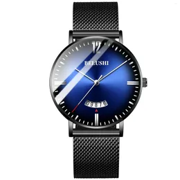 Wristwatches Men Ultra Thin Watches Fully Automatic And Simple Waterproof Quartz Watch Student Sport Casual Designed Boy Reloj Hombre