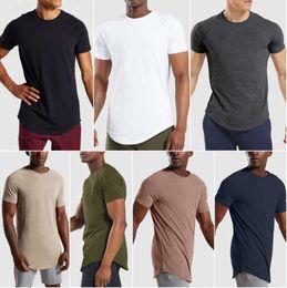 LL-FZ5888 Mens T-Shirts Tops Gym Clothing Summer Exercise Fitness Wear Sportwear Running Loose Short Sleeve Shirts fashion 346