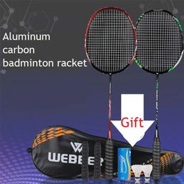 Badminton Rackets 2pcs Professional Badminton Rackets Set Ultra light Double Badminton Racquet Alloy Lightest Playing Badminton whole 231201