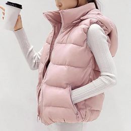 Women's Vests Autumn Winter Thick Vest Women Fashion Hooded Warm Sleeveless Jacket Coat Female Waistcoat