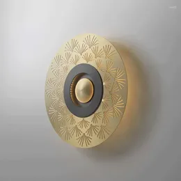 Wall Lamp Modern LED Decoration Corridor Lighting Living Room Dining Clothing Store Stainless Steel Round Metal Lights