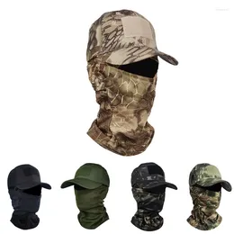 Berets Camouflage Cycling Fishing Scarf Headgear Face Mask Sun Protection Balaclava Motorcycle Hunting CS Hood Headwear Tactical Hat