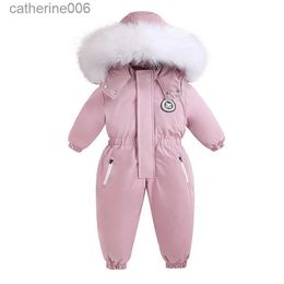 Clothing Sets -30 Winter Baby Clothes Thicken Warm Jumpsuits Snowsuits Girl Boy Hooded Jacket Waterproof Rompers Ski Suits Kids Coat OuterwearL231202