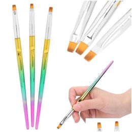 Eyelash Curler 3Pcs Professional Paint Brushes Set Face Body Painting Ding Brush Diy Crafts Makeup Tool Accessory K Dhmru Drop Deliv Dh1Dh