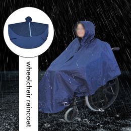 Rain Wear Wheelchair Waterproof Poncho Rain Cover with Hood Disability Aid Rain Mac / Coat Scooter Raincoat for The Elderly 231201