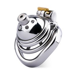 Urinary catheter anti-disconnection ring lid chastity lock male stainless steel CB lock short penis phallic lock Chastity cage for men Chastity Devices