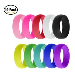 10pcs 8mm Wide 10-colors rainbow candy Colours sports ring couple wedding ring hip hop jewelry210f