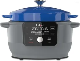 Electric Ovens Instant Pot Round Dutch Oven 6-Quart 1500W From The Makers Of 5-in-1: Braise Slow Cook Blue