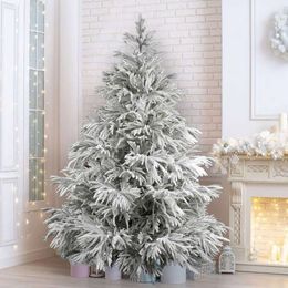 2023 New Nordic Snow Flocking Christmas Tree PE Snowfall Style Beautiful Home Hotel Mall Decoration Supplies