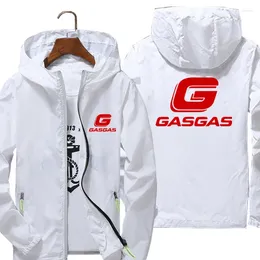 Men's Jackets Motorcycles GasGas Men Women Thin Sunscreen Windbreaker Jacket Sports Pilot Hooded Zipper Coats Plus Size 7XL