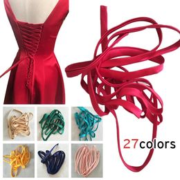 Belts 4M Wedding Dress Zipper Replacement Adjustable Gown Corset Back Kit 157 inch Lace-Up Satin Ribbon Tie For Bridal Banquet Evening 231202