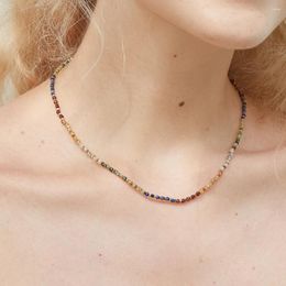 Chains Korean Design Minimalist Beads Necklaces For Women Natural Stone Chokers Crystal Handmade Necklace Jewellery Female Wholesale