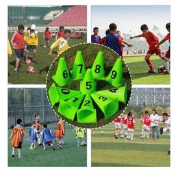 Sports Gloves 23cm Digital Sign Barrel Football Training Triangle Cone Ice Cream Number 09 Soccer Voetbal 231202