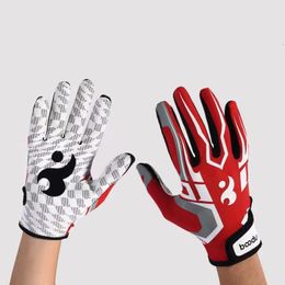 Sports Gloves 1Pair Rugby Full Finger Anti Slip Gel Baseball American Football Outdoor Sport for Men Women Fitness gloves 231202