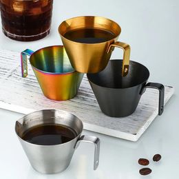 Coffee Pots 304 Stainless Steel Espresso Measuring Cup With Graduation 100ML Household Milk Making Extraction Kitchen Tools