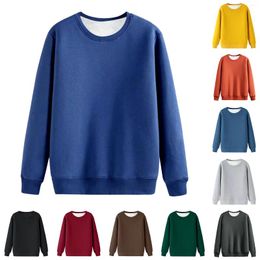 Men's T Shirts Autumn And Winter Simple Round Neck H Thick Long Mens Pullover Sweatshirts No Hood Plain Men