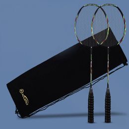 Badminton Rackets Badminton Racquet Full Carbon Double Racquet Set Adult Durable Student 2 Pieces Male And Female Ultra Light 4u Wholesale 231201