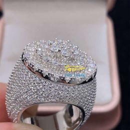 Fashion Styles Pass Tester Sier Gold Plated VVS Moissanite Dimoand Custom Hip Hop Men Pinky Diamond Iced Out Ring