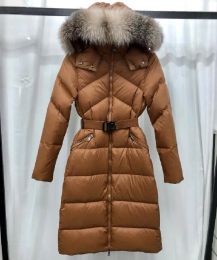 10A High Quality Winter Jacket Women Classic Casual Down Coats Stylist Outdoor Warm Jacket Hooded Big Fox Fur Collar Parkas Outwear Black Green Brown