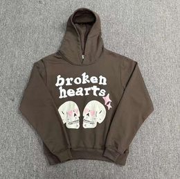 Kırık Gezegen Mektubu Baskı Hoodie Gevşek Erkek Y2K Hoody 3D Köpük Graffiti Mektup Kazak Hip Hop Harajuku Sweatshirts Külot Kadınlar Uzun Kollu SuiT71455