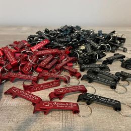 Other Event Party Supplies 50*Personalized Engraved Bottle Opener Key Chain Wedding Favours Baptism Party Brewery el Restaurant Private Customised 231202