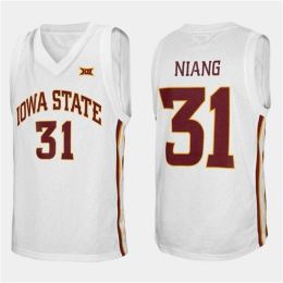 Nikivip Iowa State Cyclones College Georges Niang #31 White Retro Basketball Jersey Men's Ed Custom Number Name Jerseys