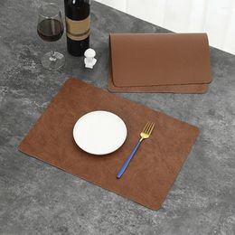 Table Mats Anti-slip Kitchen Pad Faux Leather Tableware Mat Desk 43x30mm Comfortable For Home Office Counter Water Dispenser Machine