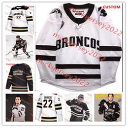 Garrett Szydlowski Western Michigan Broncos Hockey Jersey Custom Stitched Mens Matteo Costantini Ean Somoza Ethan Phillips Dawson Smith Western Michigan Jerseys