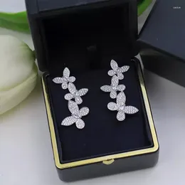 Stud Earrings 2023 Trend Classic Selling European Luxury Jewellery Women Elegant Butterfly Party