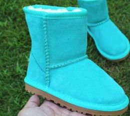 UG G Hot SALE New Real Australia High-quality Kid Boys girls children baby warm snow boots Teenage Students Snow Winter DORP shipping Real sheepskin