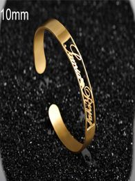 Customised stainless steel name bracelet gold plated Personalised name Bangle woman jewelry5088059