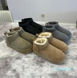 Australia Australian Boots Classic Warm Womens Mini Half Snow Winter Full fur Fluffy furry Satin Ankle Fur on the leather