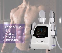 Risk-free Home Use Workout EMS Body Slimming Machine 14 Tesla Cellulite Decomposing Belly Fat Remove Peach Buttock Shaping Electromagnetic Salon
