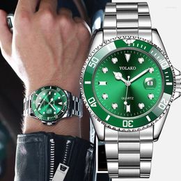 Wristwatches Sdotter S Mens Watches Date Sport Quartz Analogue Wrist Watch Military Stainless Steel Top Brand 2023 Yolako Luxury Fashio