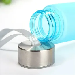 Water Bottles Drinkware Plastic Unbreakable Creative Bottle Colour Storage Frosted Juice Sport Portable Leak-proof