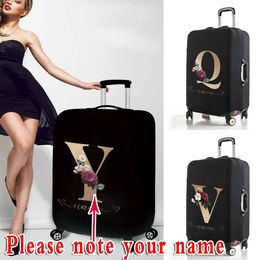 Bag Parts Accessories Custom free name Luggage Cover Elastic Suitcase Protective Covers For 18-32 inch Bag Trolley Dust Cover Travel Accessories 231201