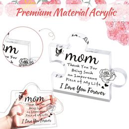 Decorative Carving Puzzle Mom's Sweet Gift Carving Acrylic Block Puzzle Mom's Gift 231202