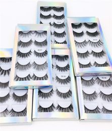 5 Pairs 825mm Natural 3D False Eyelashes Fake Lashes Makeup kit Lashes Extension Mink Eye Lash Maquiagem1750435