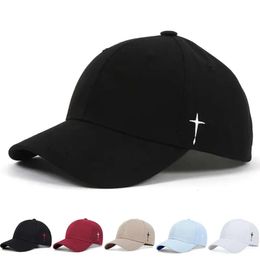 Ball Caps Unisex Simple Cross Water Drop Embroidery Baseball Spring and Autumn Outdoor Adjustable Casual Hat Sunscreen 231201